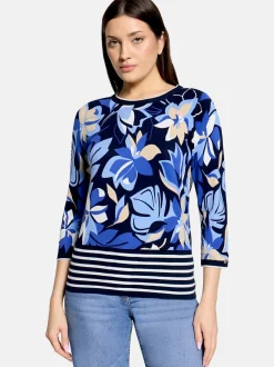 Betty Barclay Damen Feinstrickpullover in blau