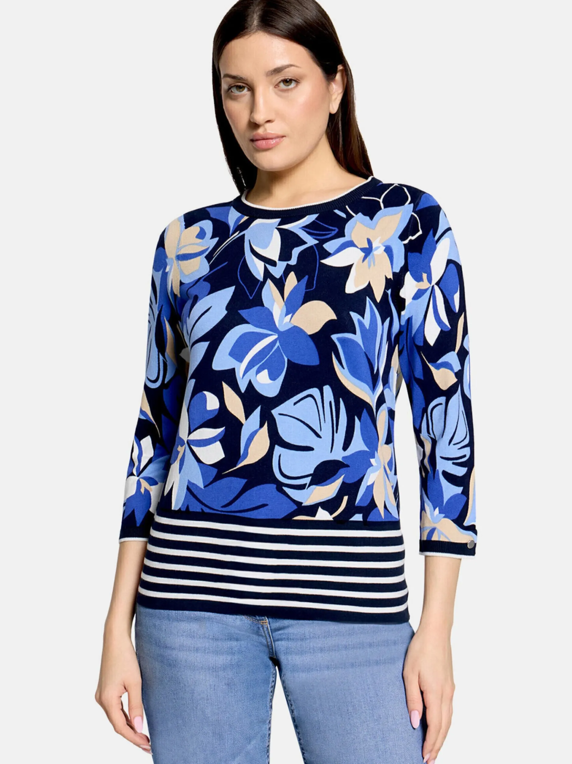 Betty Barclay Damen Feinstrickpullover in blau