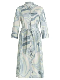 Betty Barclay Damen Hemdblusenkleid in mint mehrfarbig
