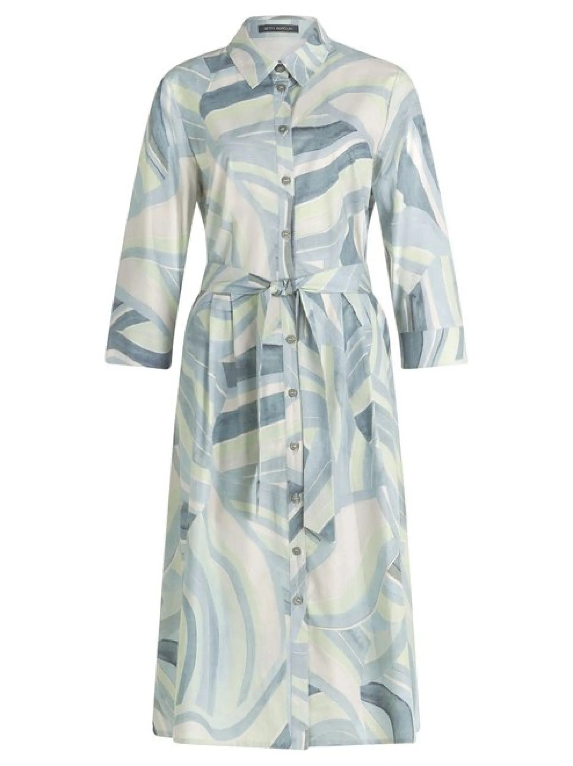 Betty Barclay Damen Hemdblusenkleid in mint mehrfarbig