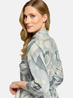Betty Barclay Damen Hemdblusenkleid in mint mehrfarbig