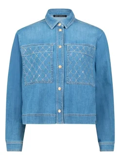 Betty Barclay Damen Hemdbluse in blau denim