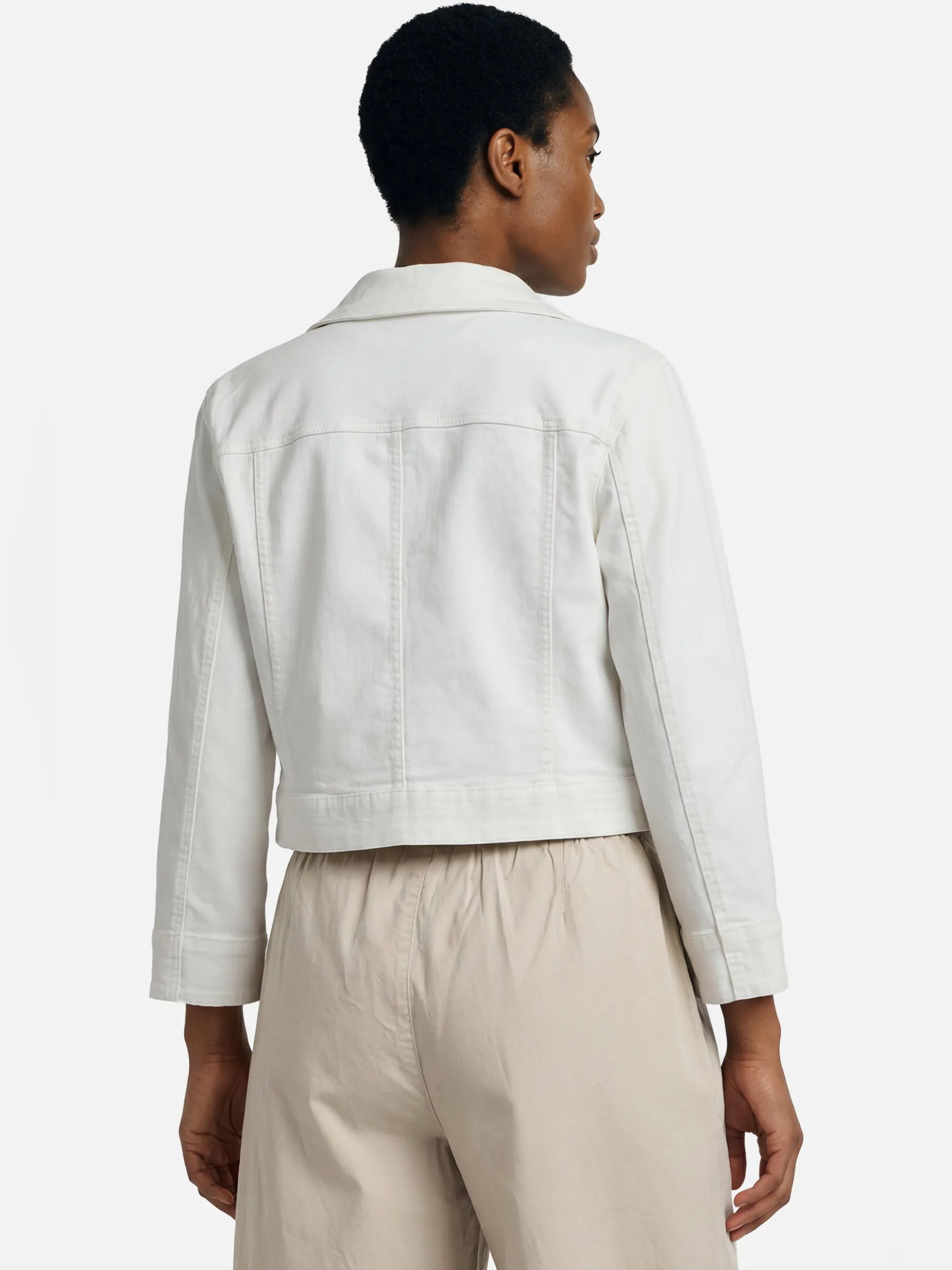 Betty Barclay Damen Jeansjacke in ecru - Ärmel: 3/4 Arm
