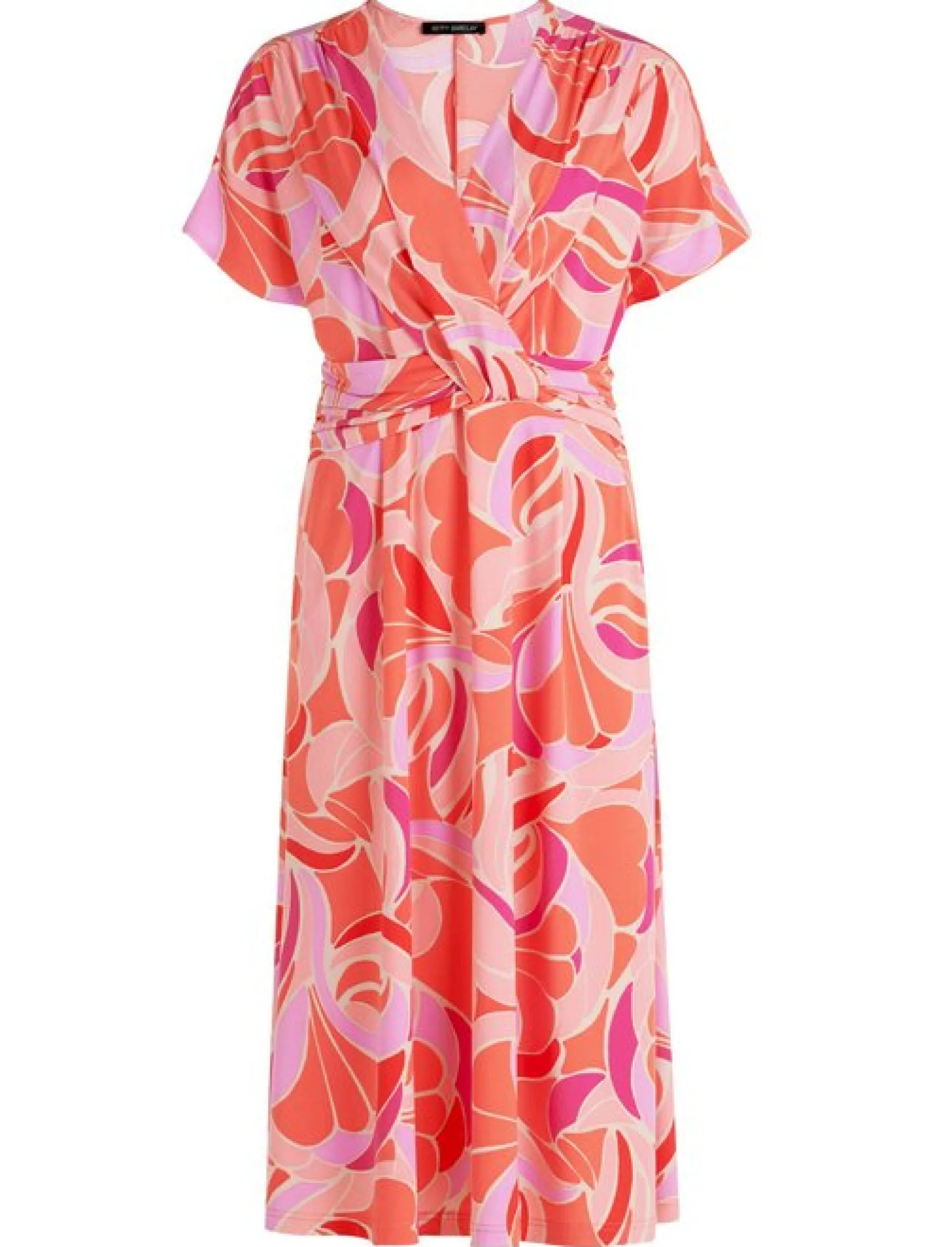 Betty Barclay Damen Jerseykleid in rot mehrfarbig