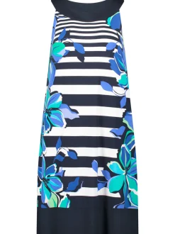 Betty Barclay Damen Jerseykleid in mehrfarbig blau