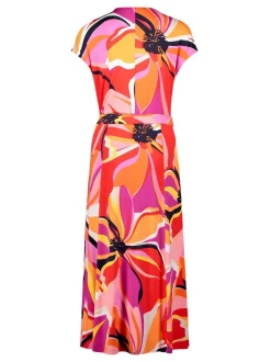 Betty Barclay Damen Jerseykleid in rot mehrfarbig