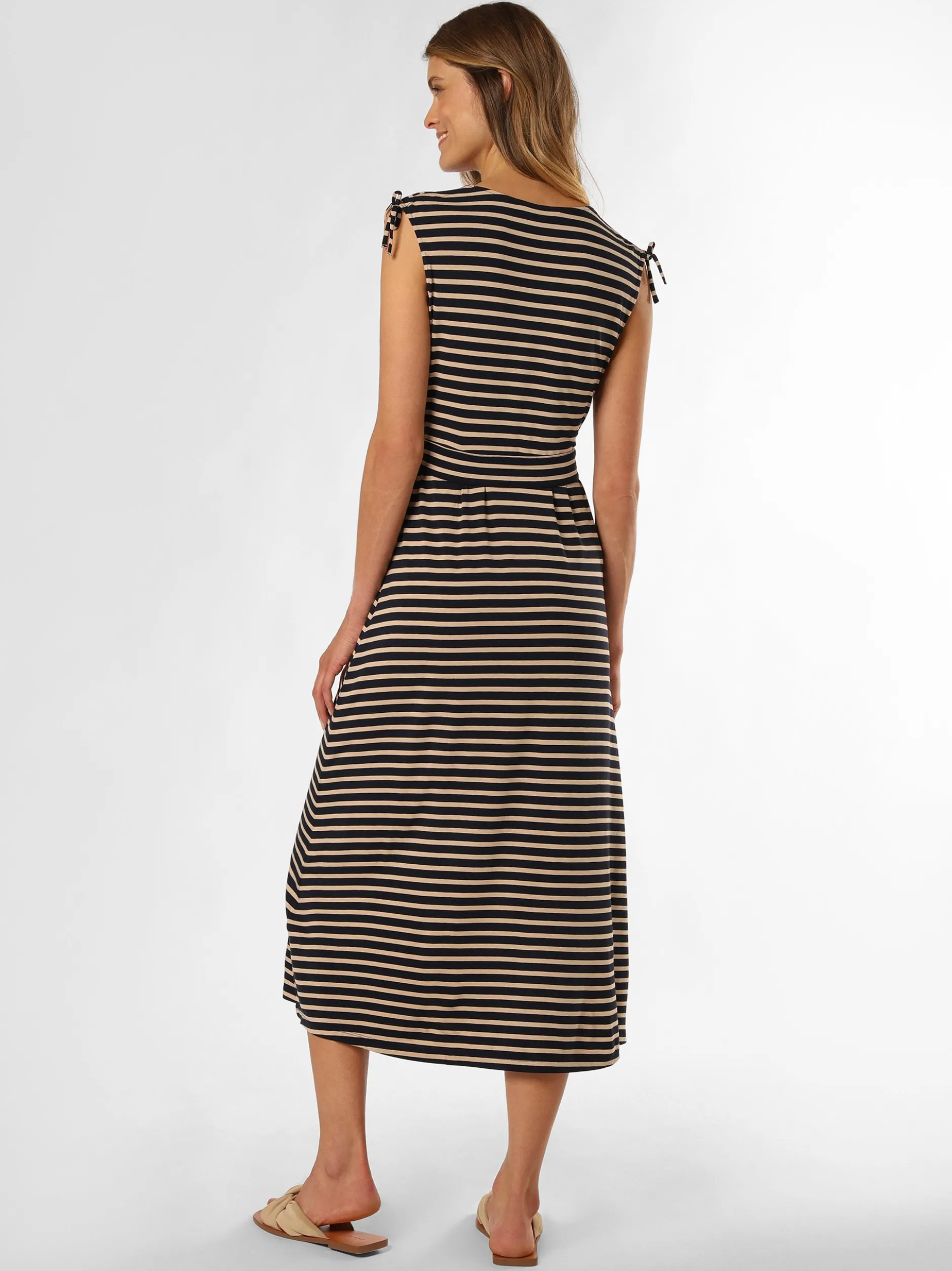Betty Barclay Damen Kleid in marine beige - Länge: midi