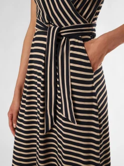 Betty Barclay Damen Kleid in marine beige - Länge: midi