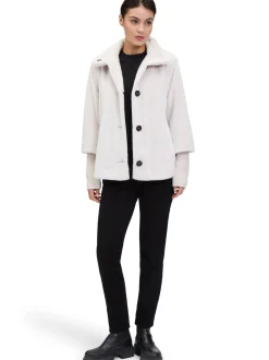 Betty Barclay Damen Kunstfelljacke in ecru