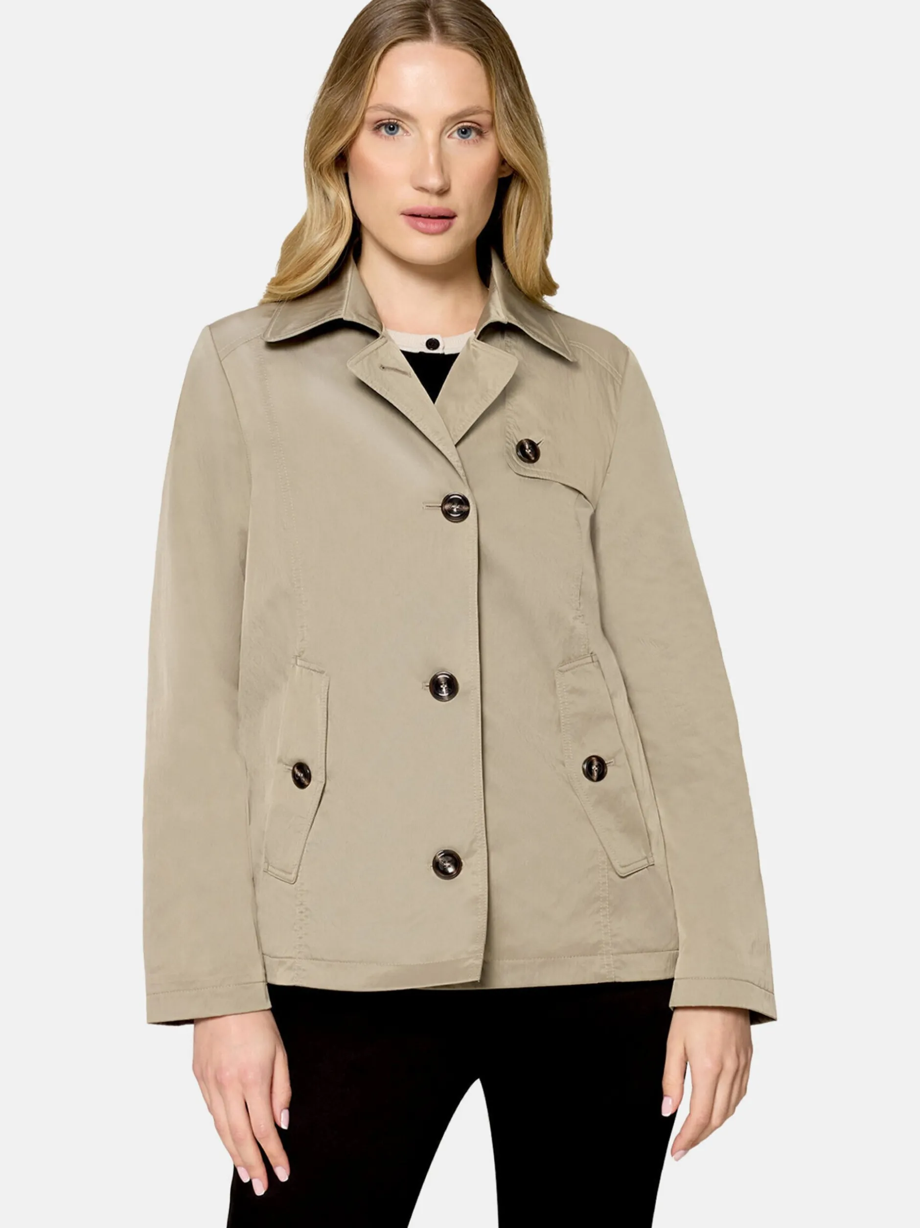 Betty Barclay Damen Kurzmantel in khaki