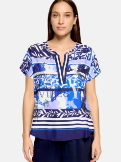 Betty Barclay Damen Longbluse in hellblau mehrfarbig