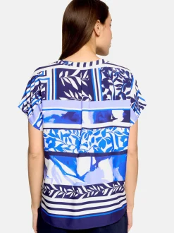 Betty Barclay Damen Longbluse in hellblau mehrfarbig