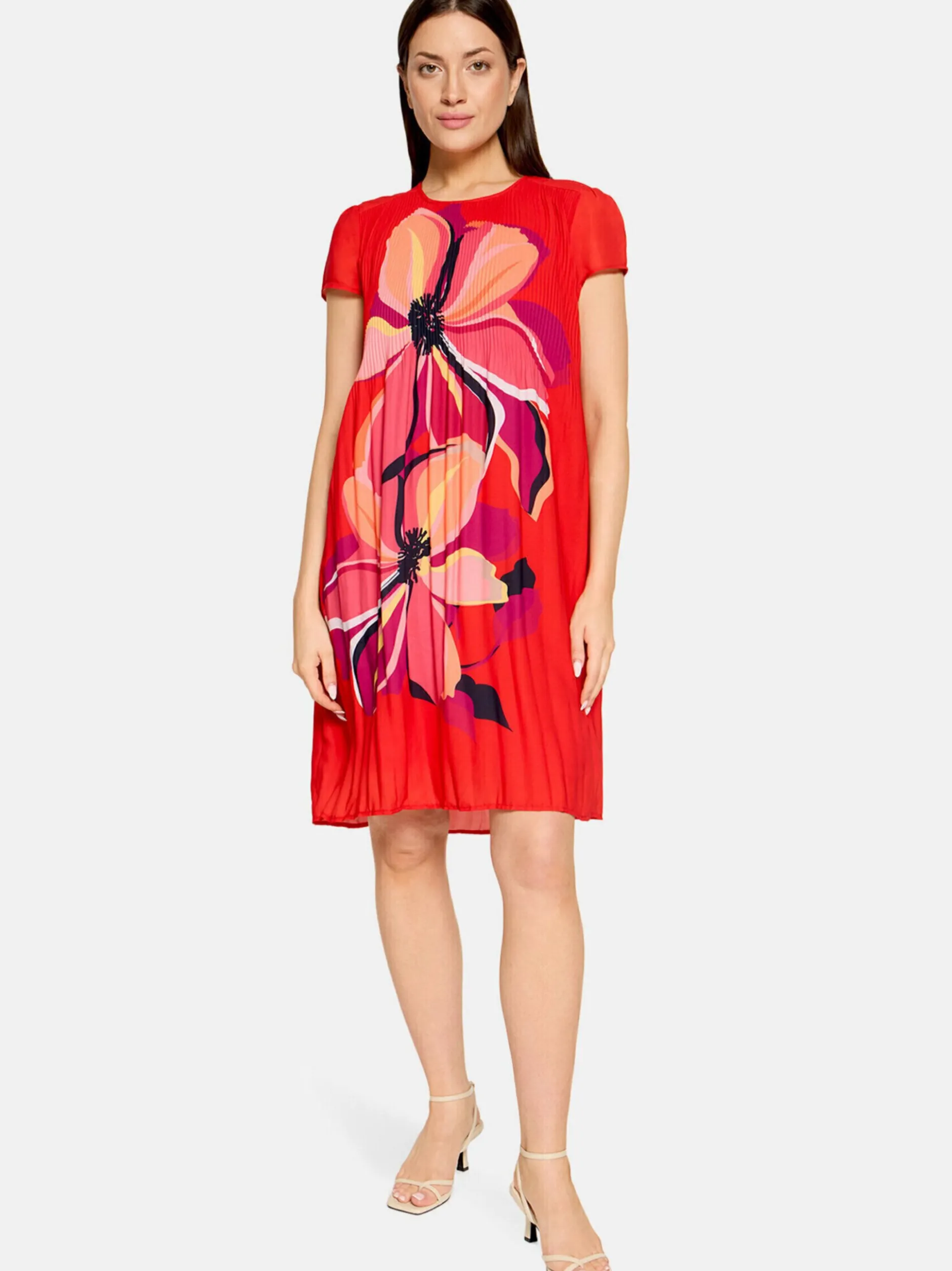Betty Barclay Damen Plisseekleid in rot