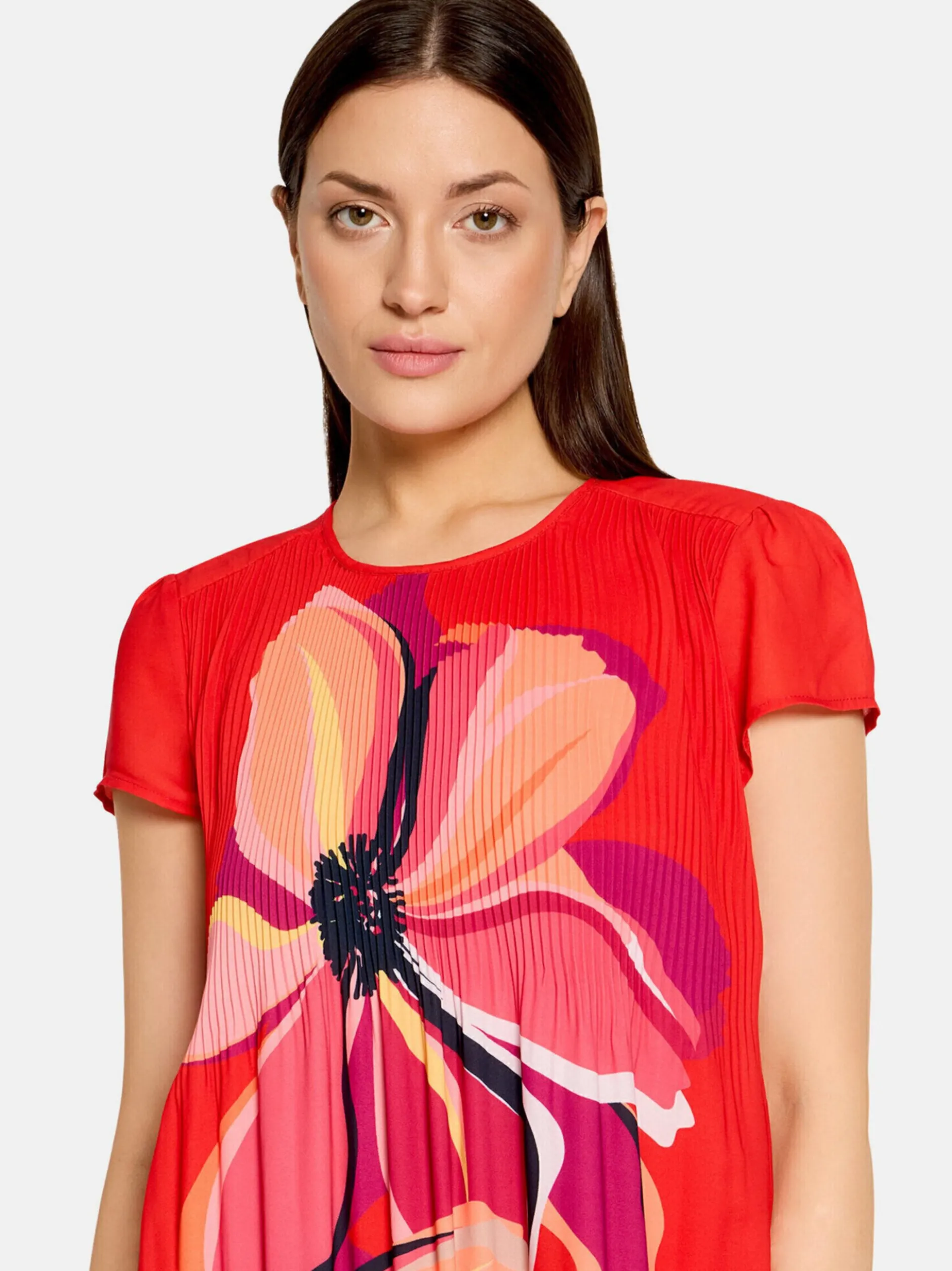 Betty Barclay Damen Plisseekleid in rot