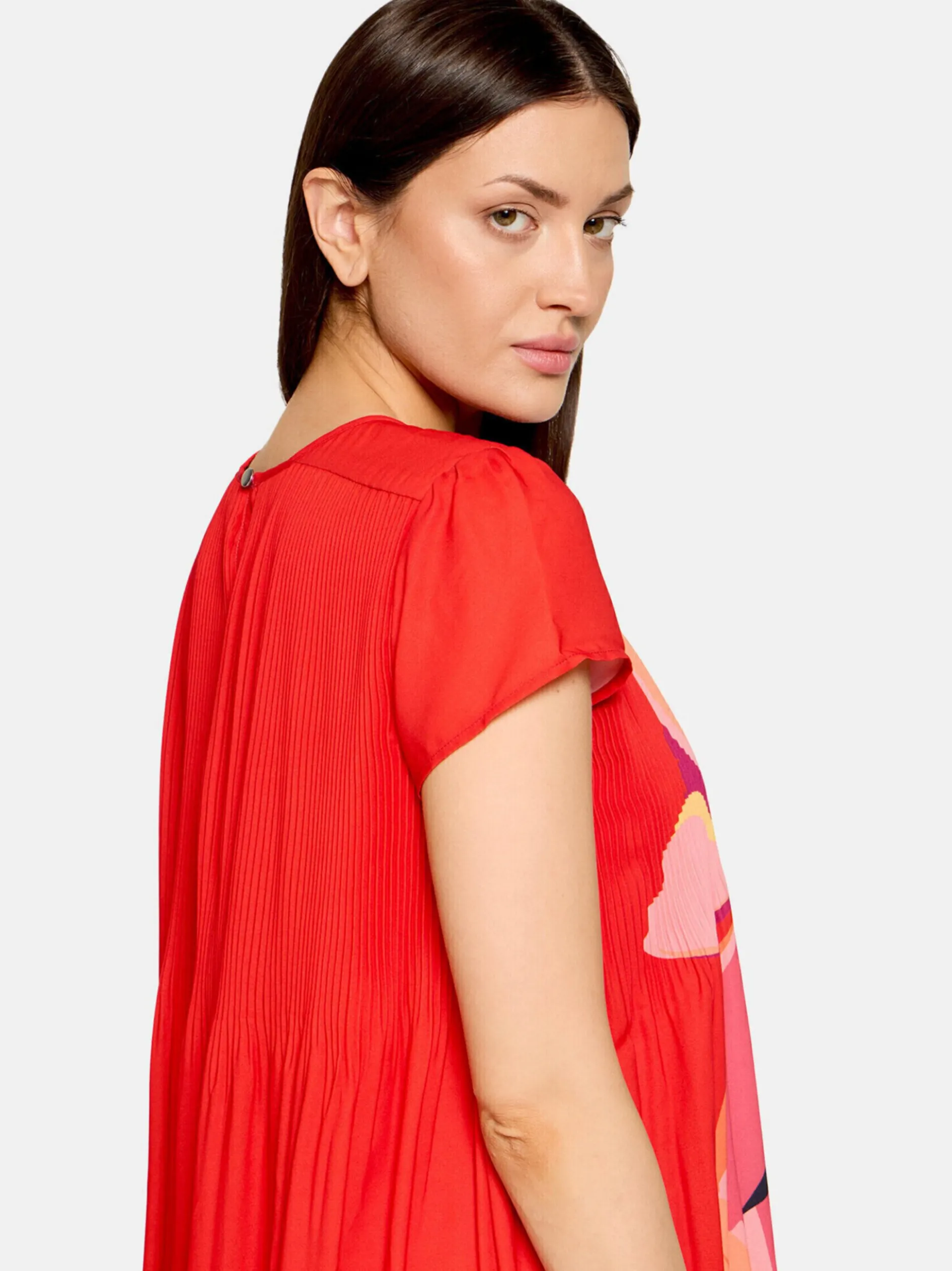 Betty Barclay Damen Plisseekleid in rot