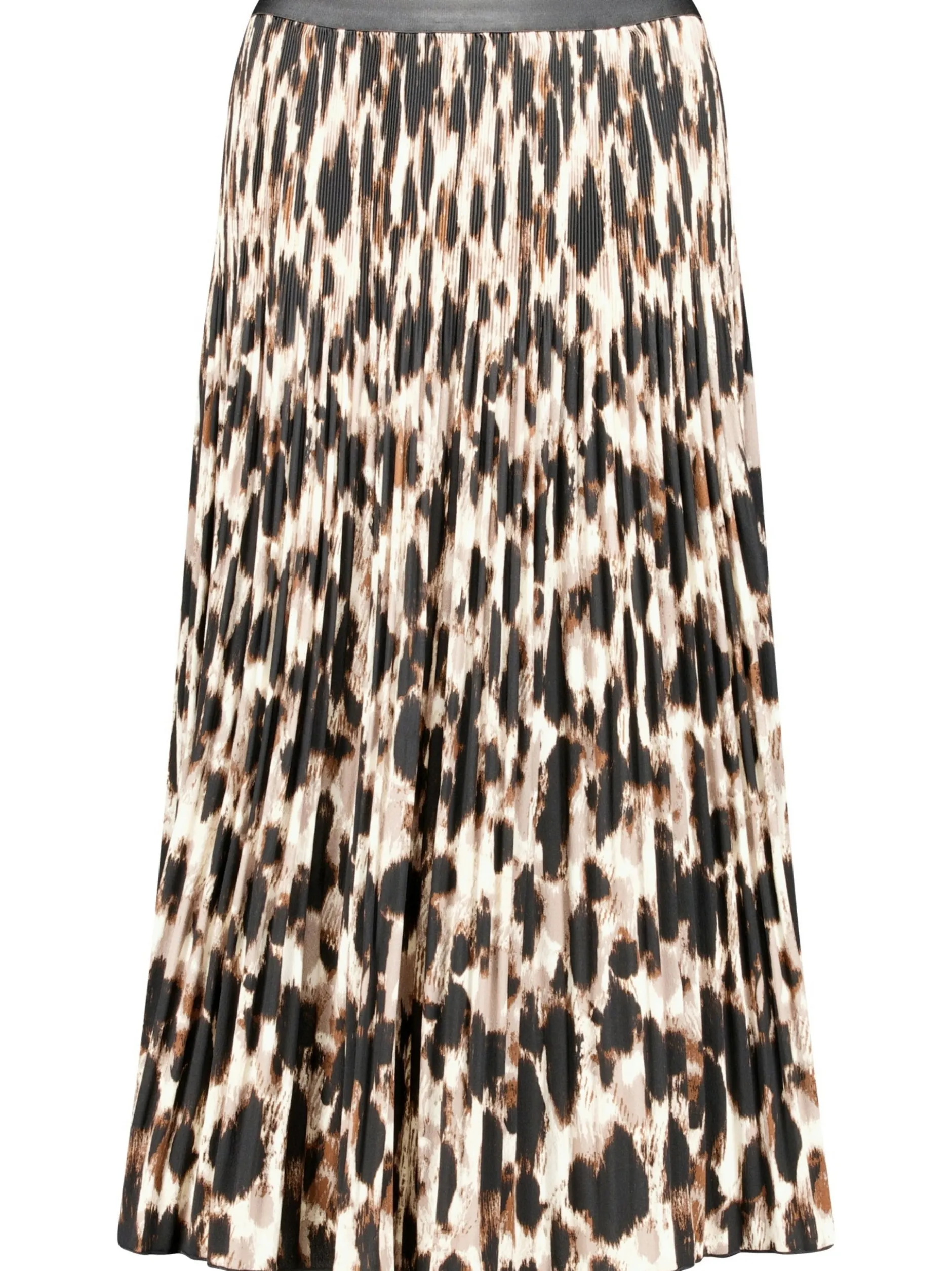 Betty Barclay Damen Plisseerock in schwarz beige