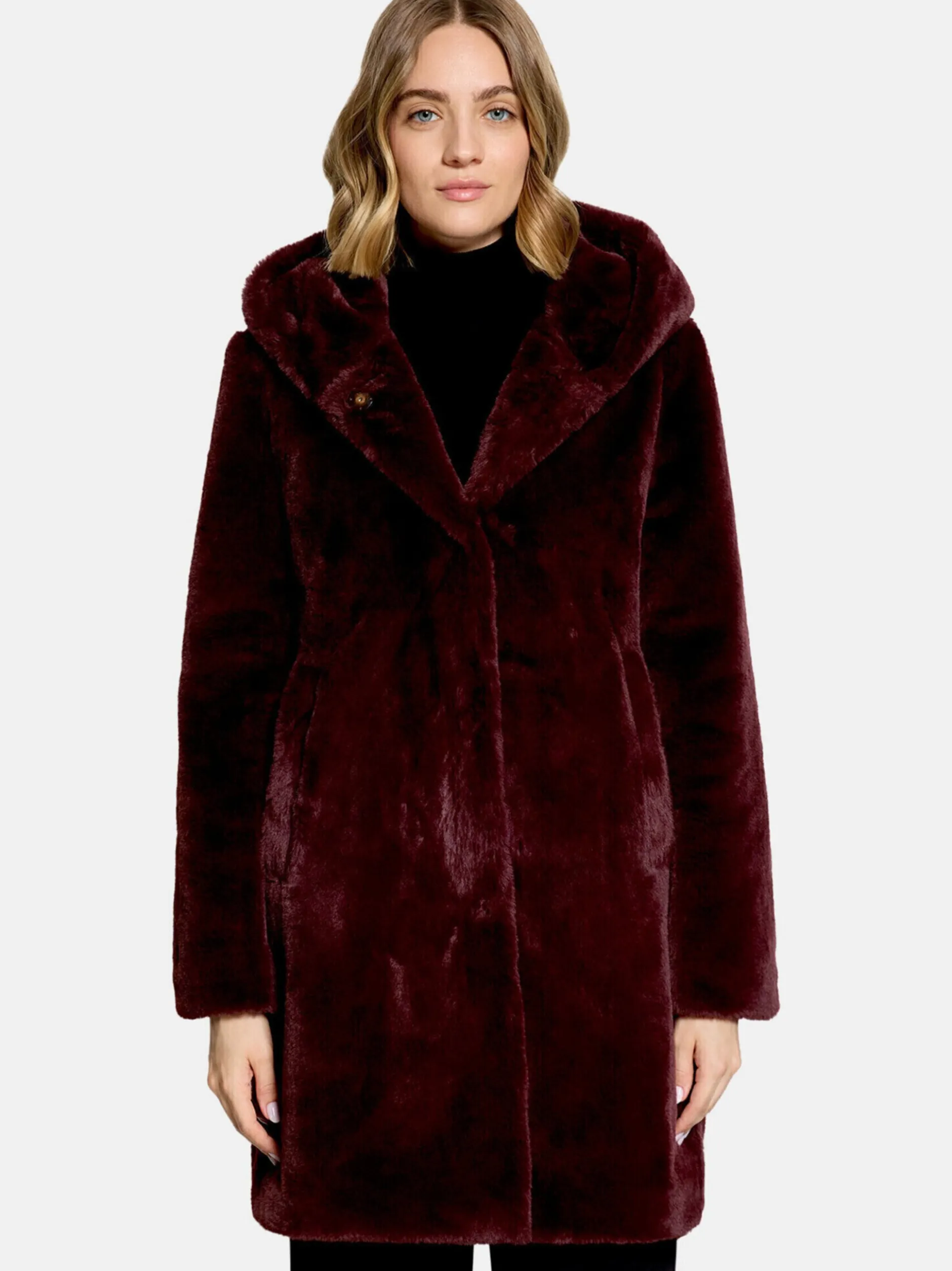 Betty Barclay Damen Plüschjacke in bordeaux
