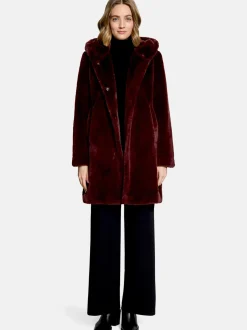 Betty Barclay Damen Plüschjacke in bordeaux