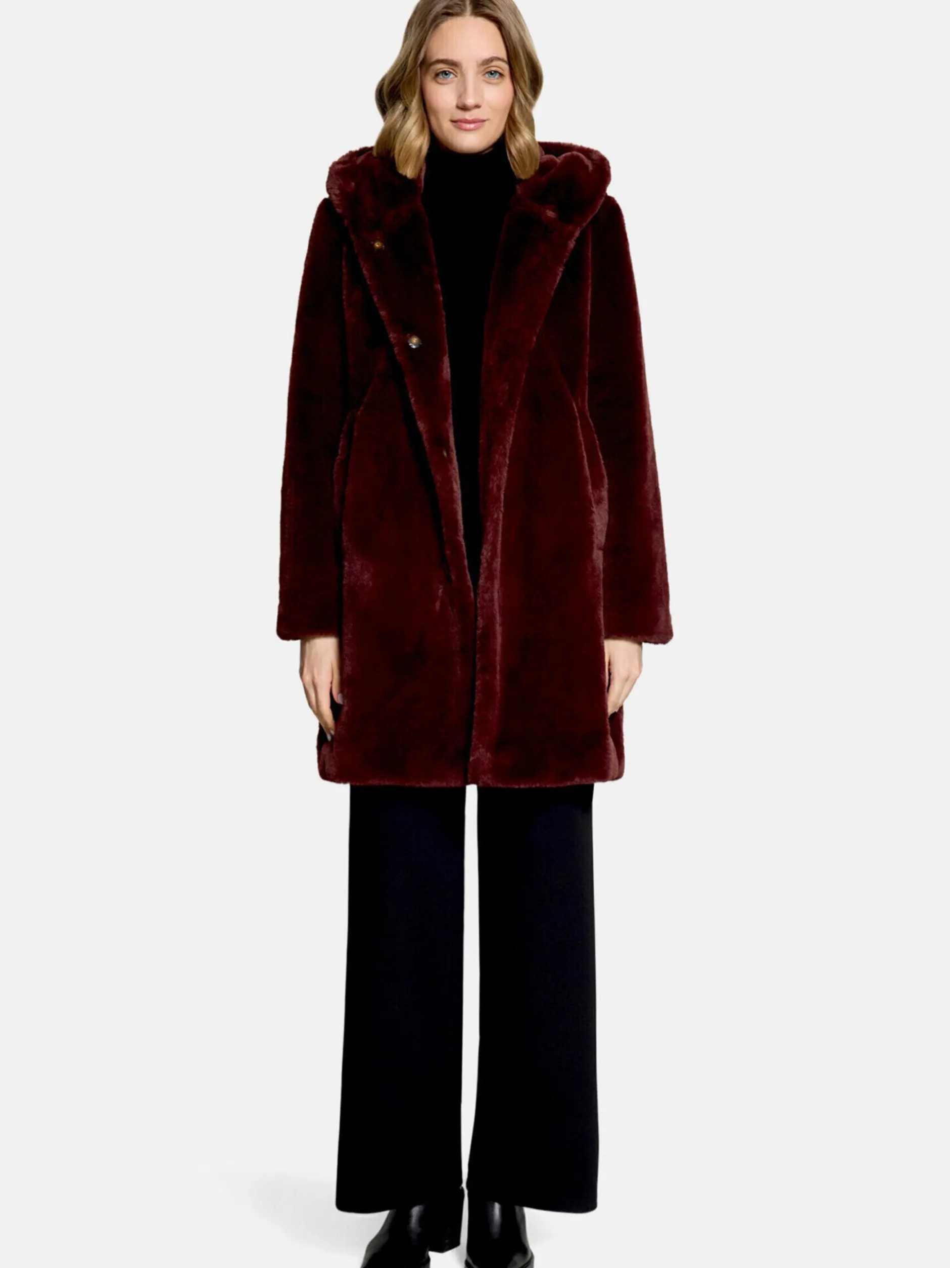 Betty Barclay Damen Plüschjacke in bordeaux