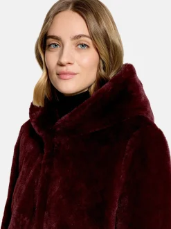 Betty Barclay Damen Plüschjacke in bordeaux