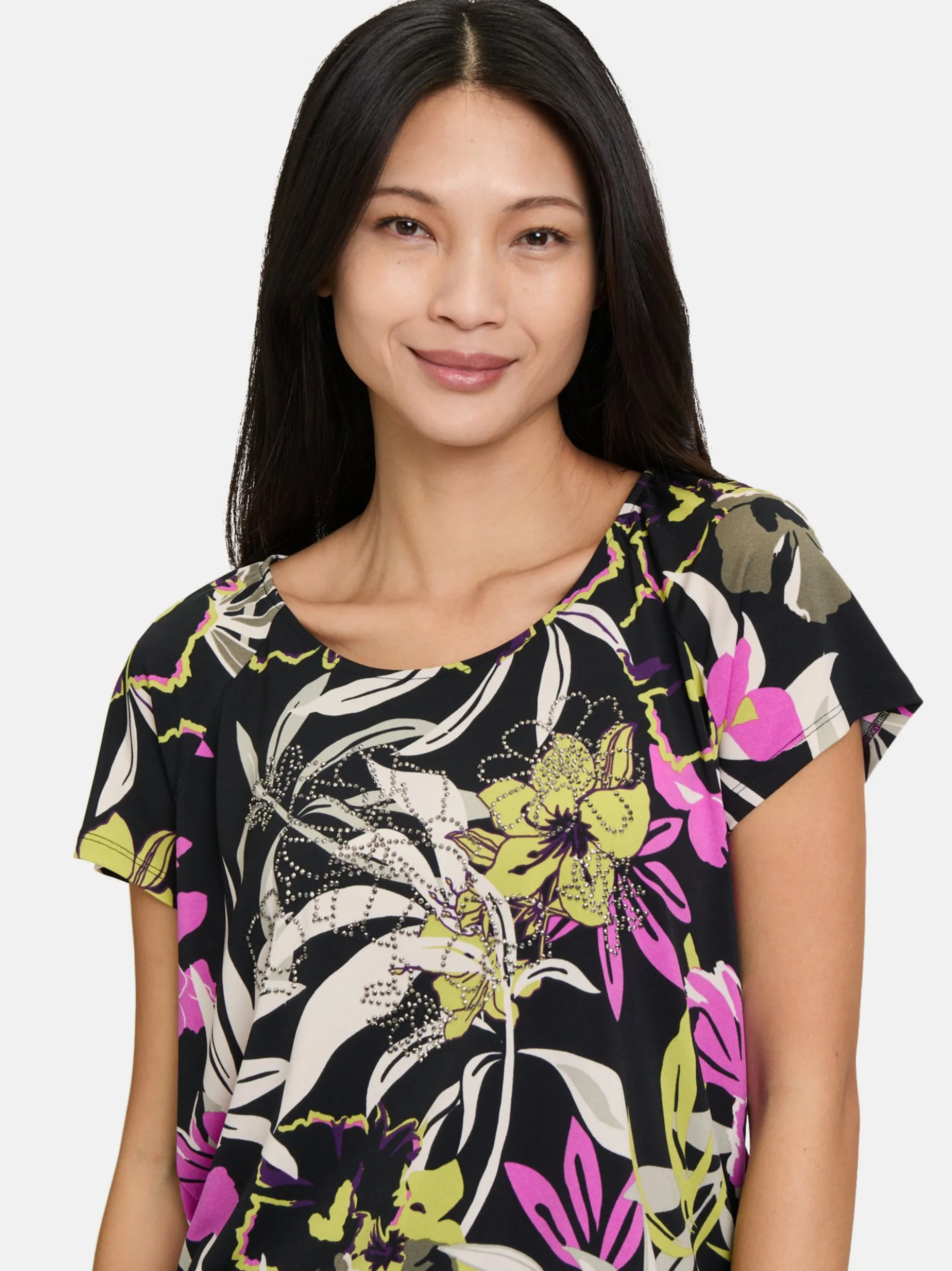 Betty Barclay Damen Printshirt in mehrfarbig schwarz