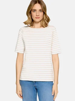 Betty Barclay Damen Ringelshirt in beige mehrfarbig