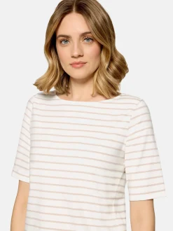 Betty Barclay Damen Ringelshirt in beige mehrfarbig