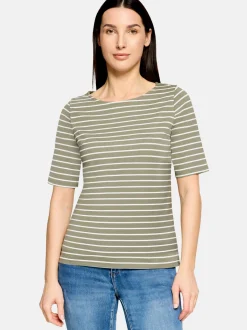 Betty Barclay Damen Ringelshirt in mehrfarbig beige
