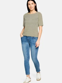 Betty Barclay Damen Ringelshirt in mehrfarbig beige