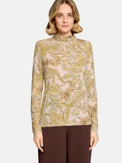 Betty Barclay Damen Rollkragenshirt in mehrfarbig beige