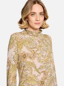Betty Barclay Damen Rollkragenshirt in mehrfarbig beige