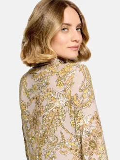 Betty Barclay Damen Rollkragenshirt in mehrfarbig beige