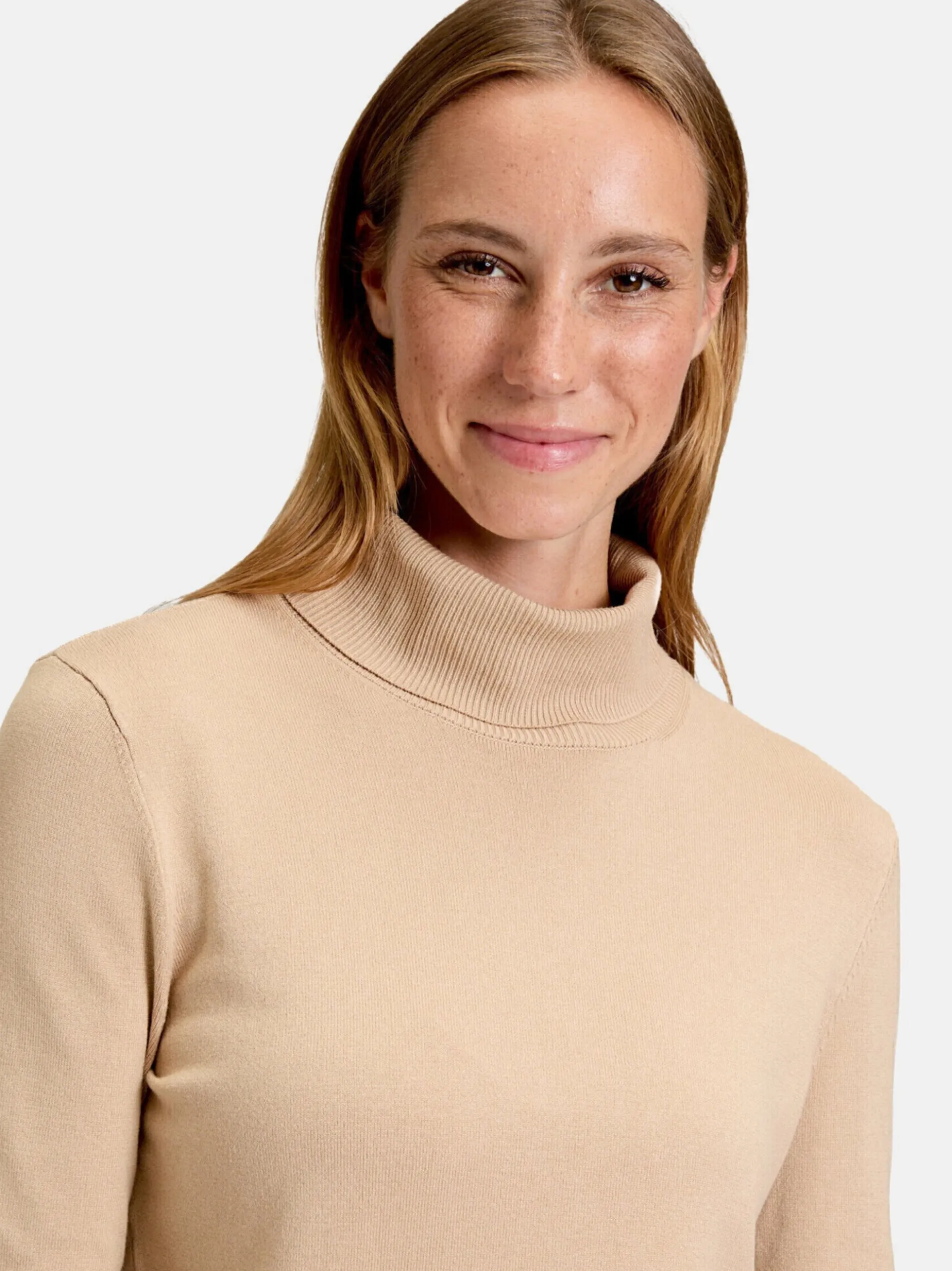 Betty Barclay Damen Rollkragenpullover in beige