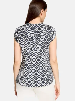 Betty Barclay Damen Schlupfbluse in blau mehrfarbig