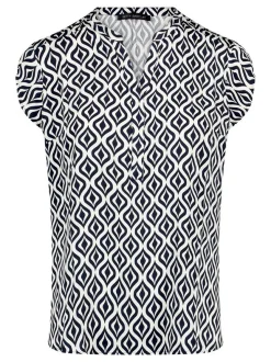 Betty Barclay Damen Schlupfbluse in blau mehrfarbig