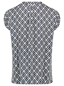 Betty Barclay Damen Schlupfbluse in blau mehrfarbig