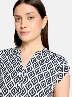 Betty Barclay Damen Schlupfbluse in blau mehrfarbig
