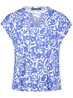 Betty Barclay Damen Shirt in weiß blau - Ärmel: ohne Arm