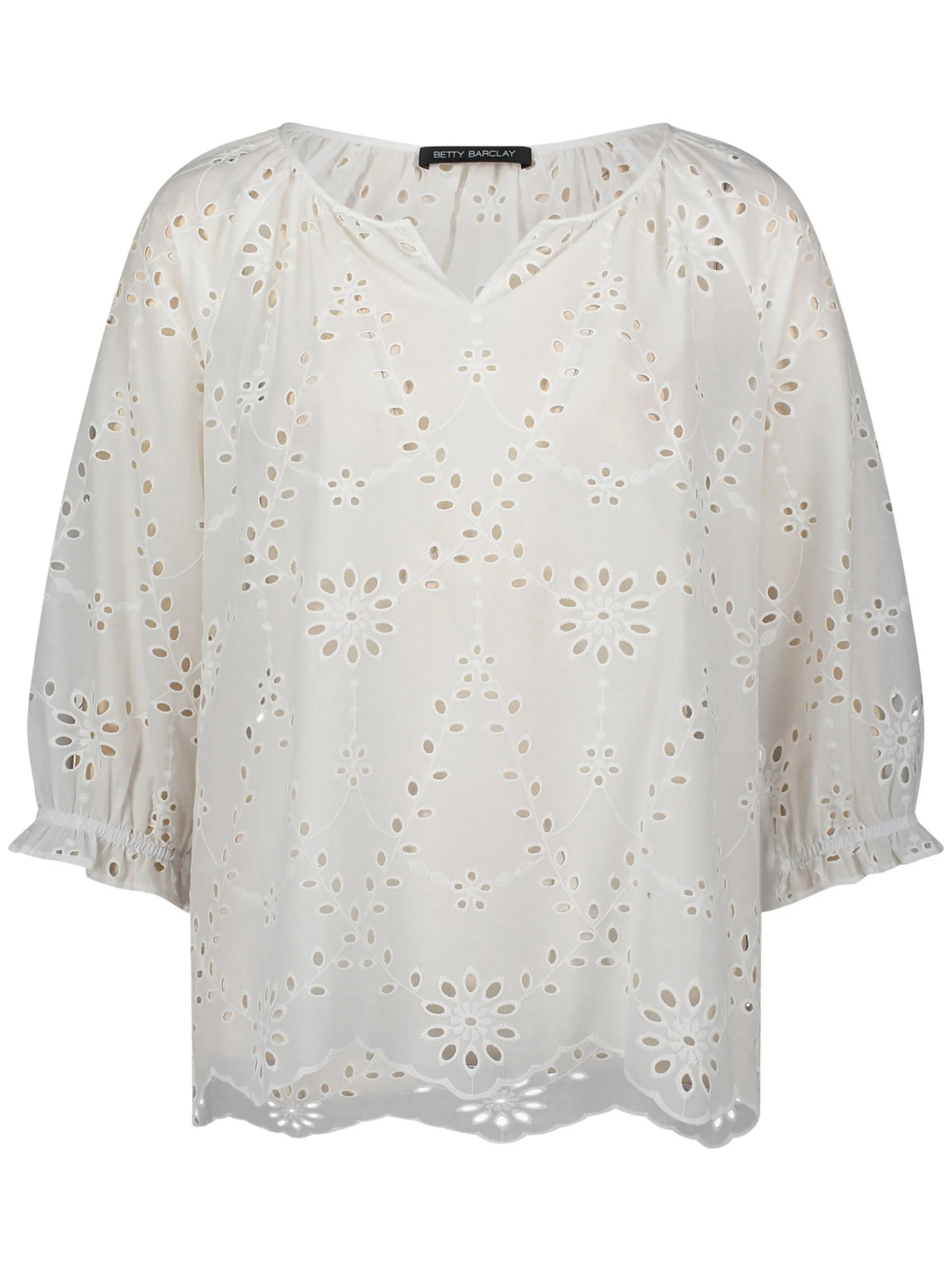 Betty Barclay Damen Sommerbluse in weiß - Ärmel: 3/4 Arm
