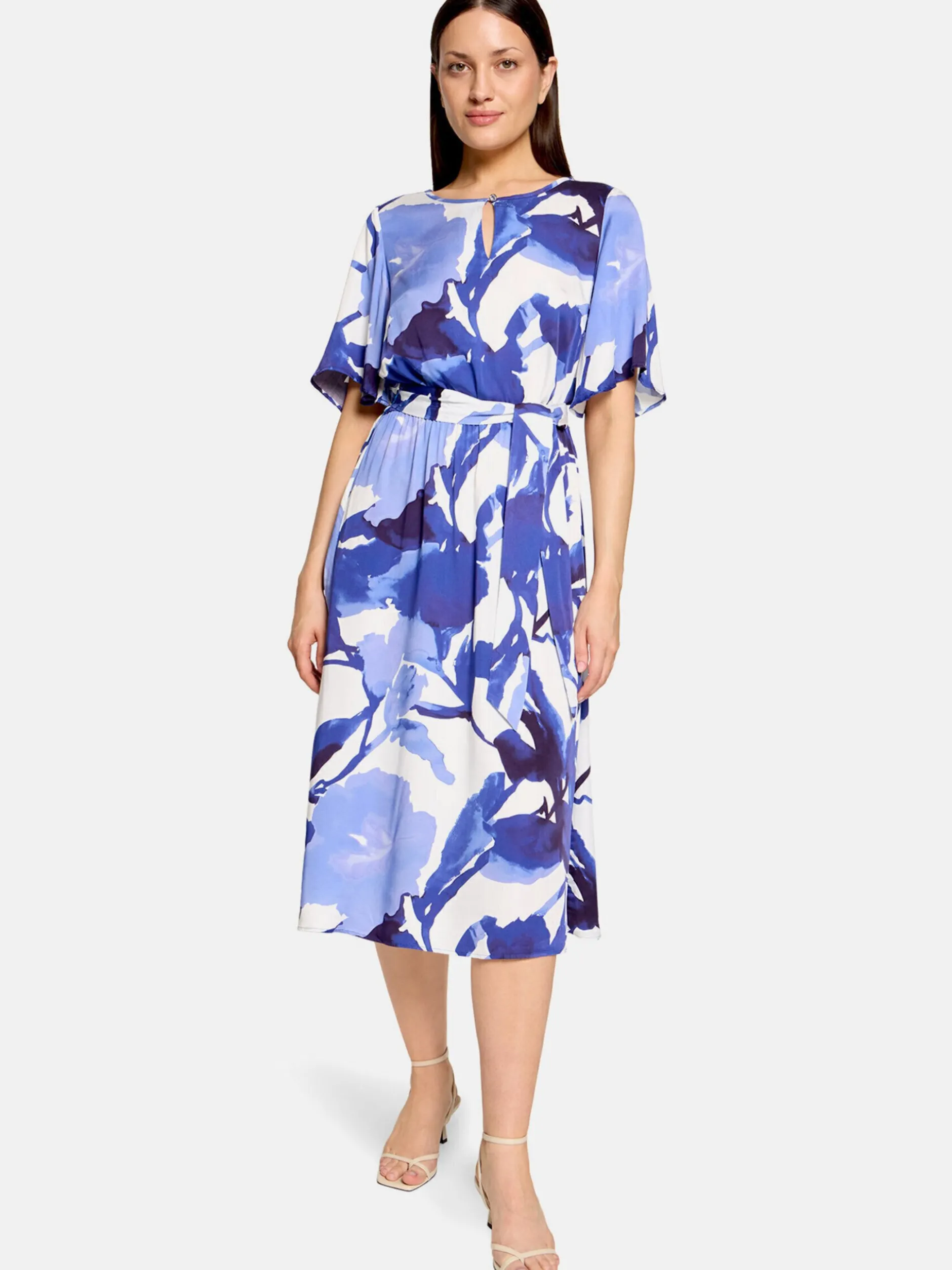 Betty Barclay Damen Sommerkleid in blau weiß