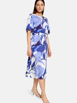 Betty Barclay Damen Sommerkleid in blau weiß