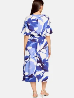 Betty Barclay Damen Sommerkleid in blau weiß