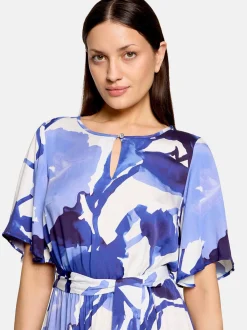Betty Barclay Damen Sommerkleid in blau weiß