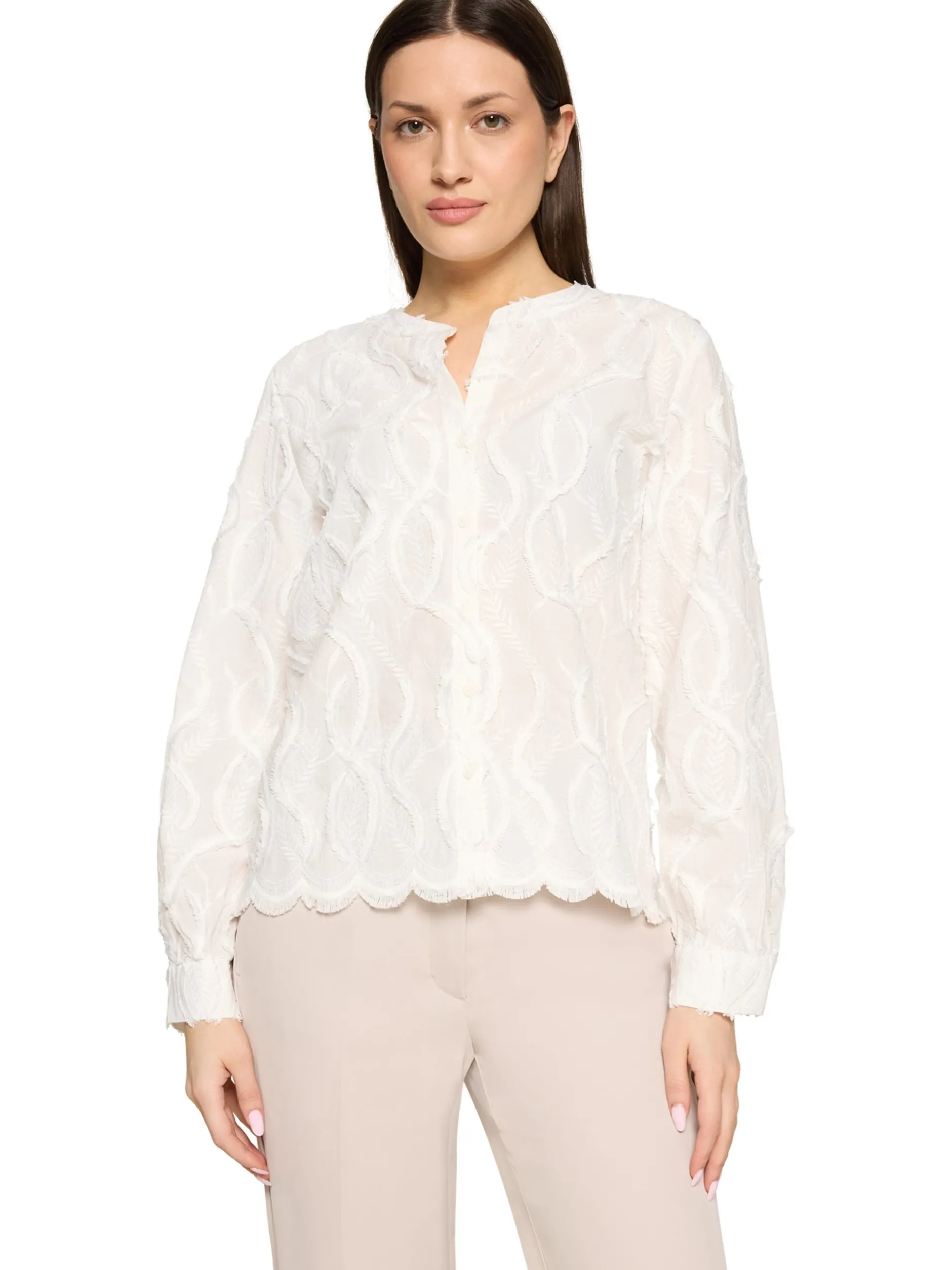 Betty Barclay Damen Spitzenbluse in weiß