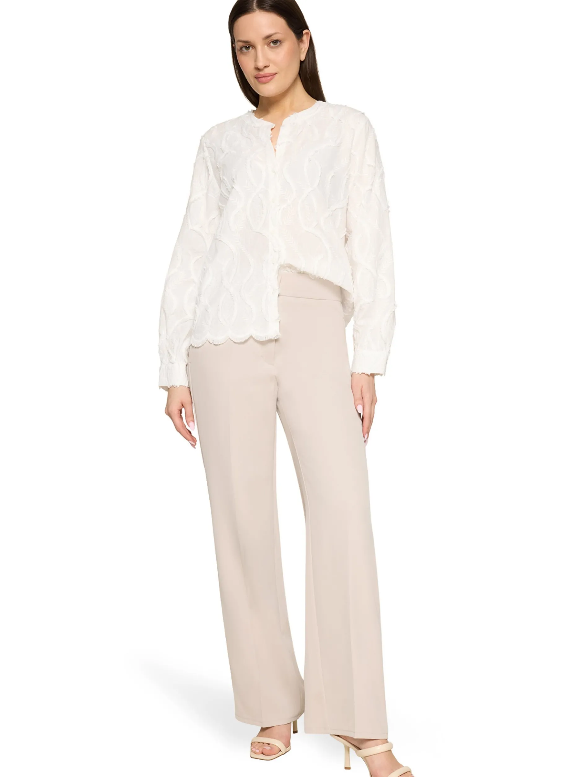Betty Barclay Damen Spitzenbluse in weiß