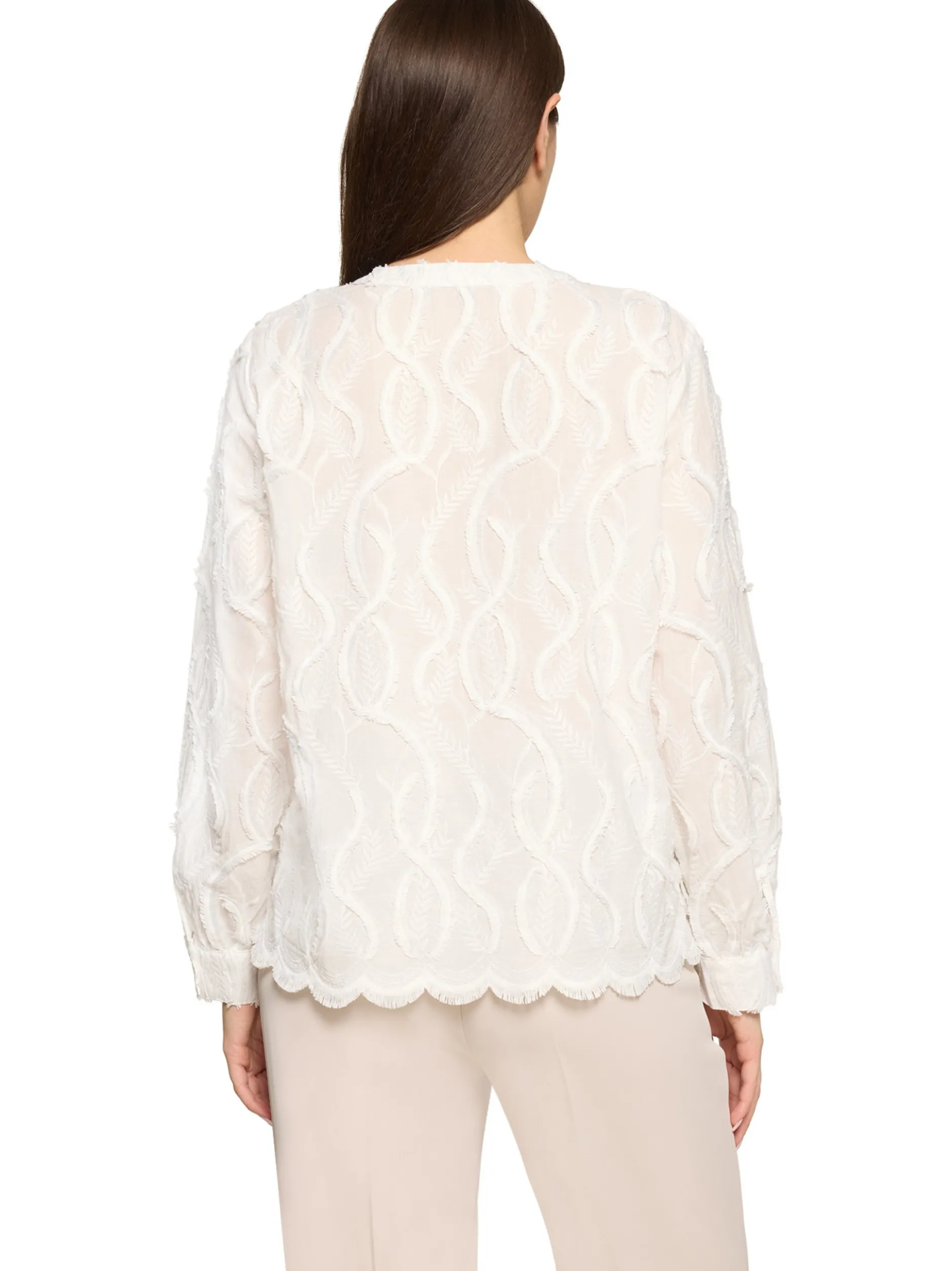 Betty Barclay Damen Spitzenbluse in weiß