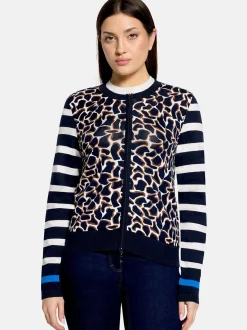 Betty Barclay Damen Strickjacke in marine mehrfarbig