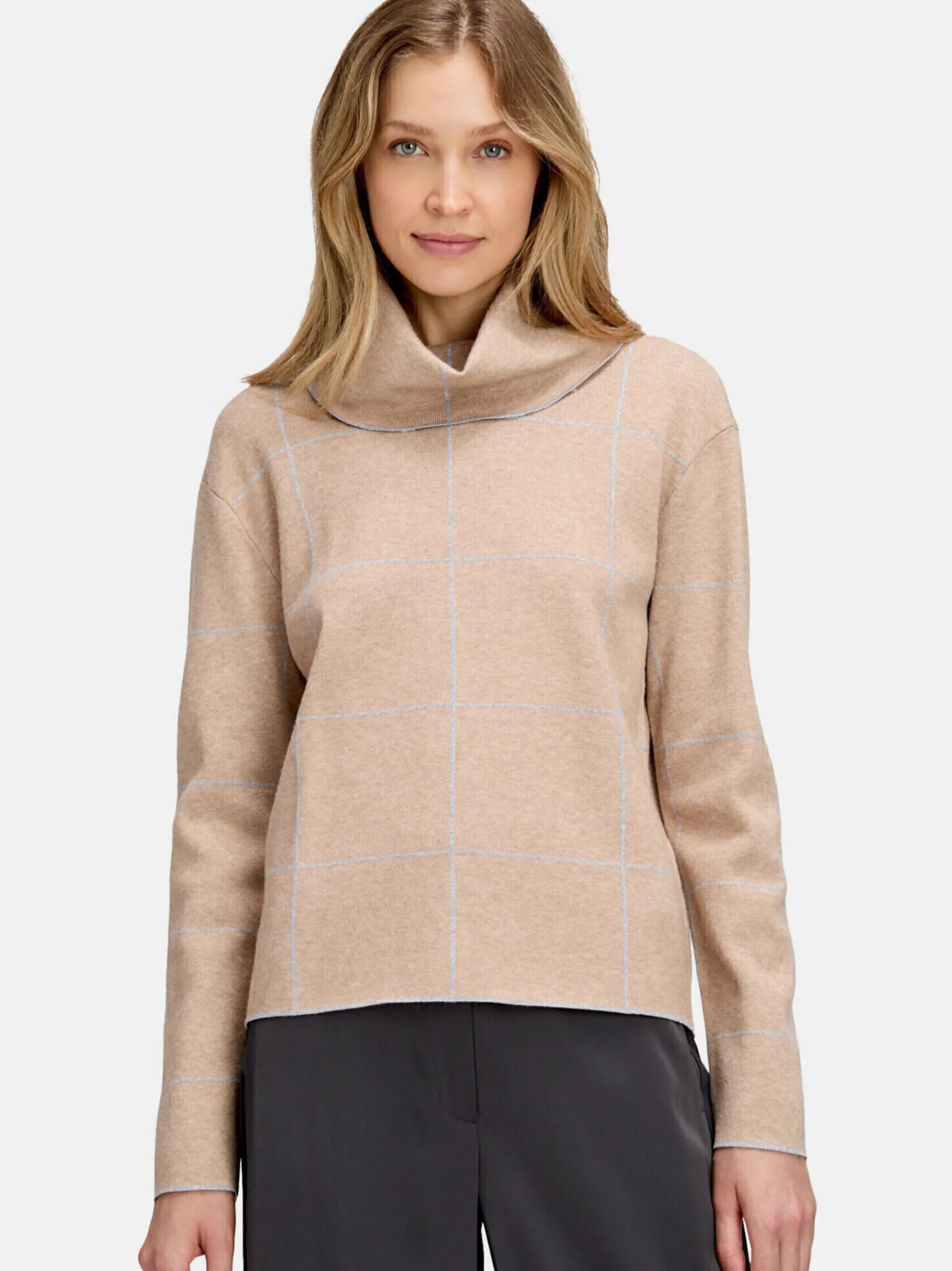 Betty Barclay Damen Strickpullover in beige grau