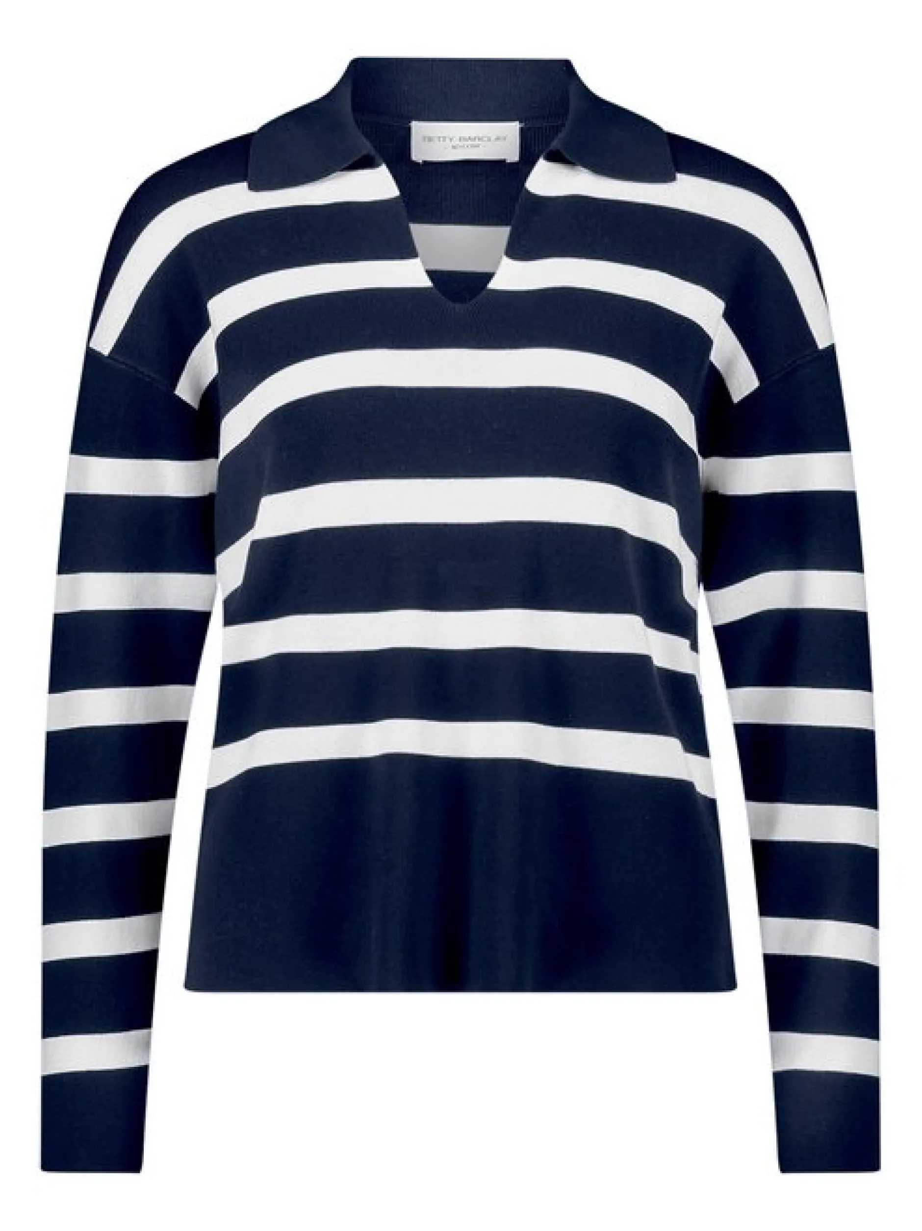 Betty Barclay Damen Strickpullover in marine weiß