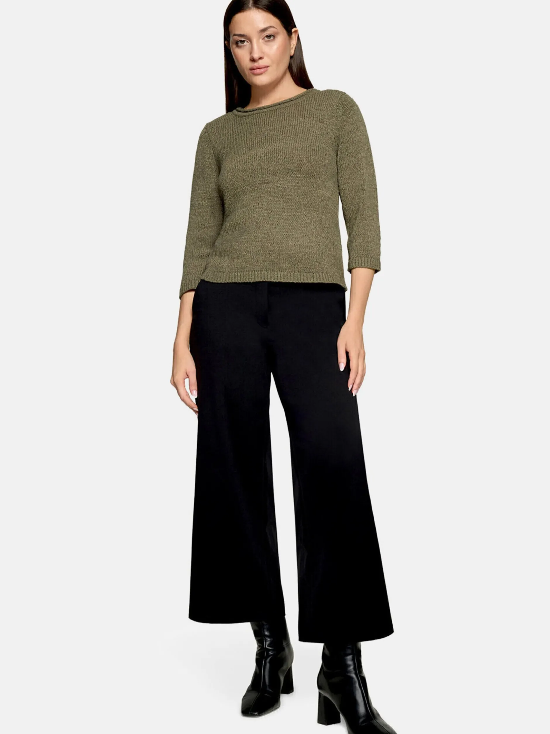 Betty Barclay Damen Strickpullover in khaki oliv